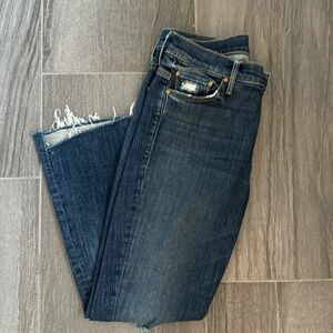 Mother The Insider Crop Step Fray Jeans